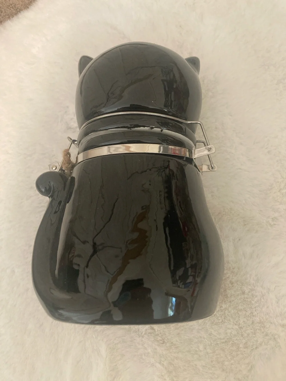 Black Cat Halloween Hinged Jar